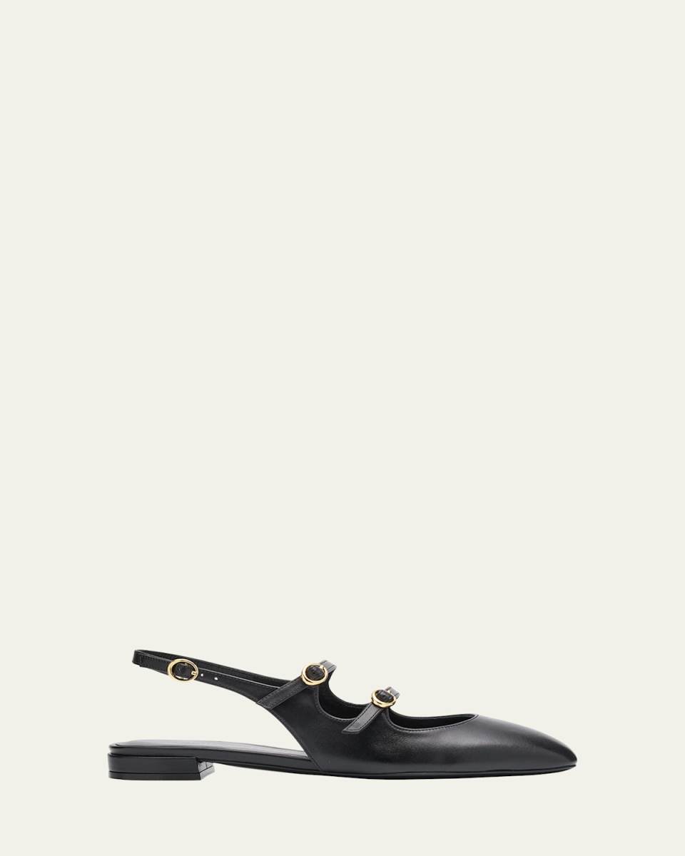 Benni Leather Mary Jane Ballerina Flats